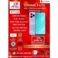 DCODE CYGNAL 3 LITE (4GB + 3GB EXTENDED RAM & 64GB ROM) On Easy Monthly Installments By ALI's Mobile