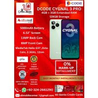 DCODE CYGNAL 3 PRO (4GB+4GB EXTENDED RAM & 128GB ROM) On Easy Monthly Installments By ALI's Mobile