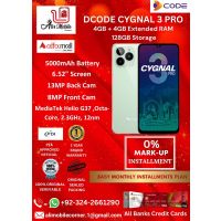 DCODE CYGNAL 3 PRO (4GB + 4GB EXTENDED RAM & 128GB ROM) On Easy Monthly Installments By ALI's Mobile