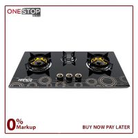 Hanco Model 409 Hob Brass Burner Tempered Glass Auto Ignition Stove On Installments By OnestopMall