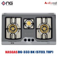 Nasgas DG-333 BK Steel Top Built In Hob Autoignition non stick paint coated On Installments