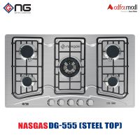 Nasgas DG-555s Steel Top Built In Hob Autoignition Non Stick Heavy Gauge Non Installments