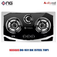 Nasgas DG-931 BK Steel Top Built In Hob Heavy Gauge Double Shade Non Magnet On Installments