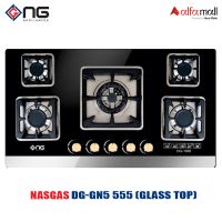 Nasgas DG-GN5 555 Glass Top Built In Hob Autoignition Non Magnet Stainless Steel Square Dishes On Installments