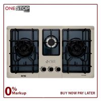 Nasgas DG-444 BK Steel Top Built In Hob Autoignition non stick paint coated On Installments By OnestopMall
