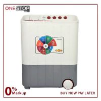  Super Asia SA-244 Super Style Washing Machine 7Kg Twin Tub Shock Rust Proof Plastic Body Without Installments 