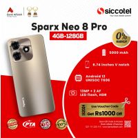 Sparx Neo 8 Pro 4GB-128GB | 1 Year Warranty | PTA Approved | Monthly Installment By Siccotel Upto 12 Months