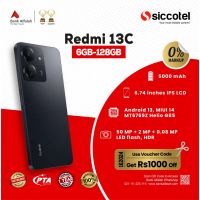 Redmi 13C 6GB-128GB | 1 Year Warranty | PTA Approved | Monthly Installment By Siccotel Upto 12 Months