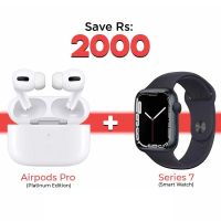 Airpods Pro – White | Master Copy | Japanese Version | California Design + Series 7 Pro Max Smart Watch | 1.80 Display - ON INSTALLMENT