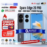 Sparx Edge 20 Pro | 8GB RAM | 256GB Storage | Installment | PTA Approved | 1 Year Warranty | The Original Bro Mobiles