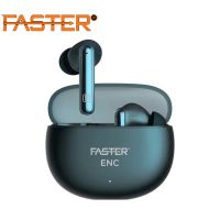 FASTER E22 WIRELESS EARBUDS ENC MIC, TWS GAMING EARBUDS WITH NOISE REDUCTION AND BLUETOOTH 5.3, 35 HOURS PLAYTIME WIRELESS BLUETOOTH EARPHONE (Green) - ON INSTALLMENT
