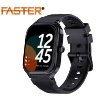 Faster NERV Watch 2 Smart Watch 2.01 Inch HD Display Metal Body Finish IP68 Waterproof - Multiple Watch Faces / 100+ Sports Modes - 290mAh Battery - Smart Voice Features - 24/7 Health Monitor (BLACK) - Premier Banking