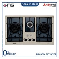 Nasgas DG-444 BK Steel Top Built In Hob Autoignition non stick paint coated On Installments