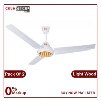 GFC Ravi Model AC DC Pack Of 2 Ceiling Fan 56 Inch High quality paint Energy Efficient Electrical Non Installments Organic
