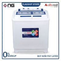 Nasgas NWM-502 Washing Dryer Machine 10KG Plastic top 3d design beautiful handles On Installments