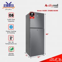 Haier 08 Cubic Feet Refrigerator 276EBS Silver – On Installment