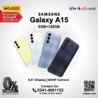 Samsung Galaxy A15 (06GB-128GB) PTA Approved with One Year Official Warranty on Installments by WOJOZO