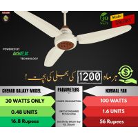 Chenab Galaxy 30 Watt Ceiling Fan With Free Delivery | ON Installment