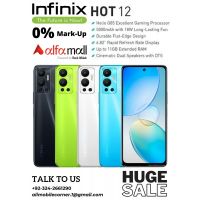 INFINIX HOT 12 (6GB+5GB EXTENDED RAM & 128GB ROM) On Easy Monthly Installments By ALI's Mobile