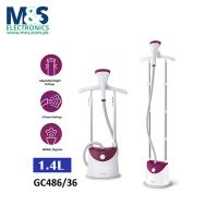Philips GC486/485 Garment Steamer, 1800W, 3-Speed, Double Rod, 1.4L Water Storage Capacity, Adjustable Height - On Installments