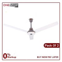 Super Asia Saver Model 56 Inch Pack OF 2 Ceiling Fan Energy Saver High Pressure High Gloss Polyester On Installments By OnestopMall