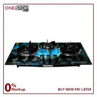 Hanco Model 413 Hob Brass Burner Tempered Glass Auto Ignition Stove On Installments By OnestopMall