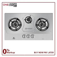 Nasgas DG-111 Regular Steel Top Built In Hob Auto ignition Non Stick Large Prime Burners On Installments By OnestopMall