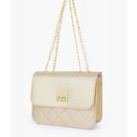 RTW Creation - Golden quilted chain cross-body bag