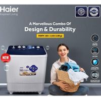 Haier 10KG Washing Machine Semi Automatic HWM100-1169 | Twin Tub - ON INSTALLMENT