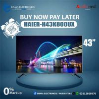 Haier H43K800UX 43 Inch Led TV Smart Android 4k Ultra HD Google TV With Ultra Slim On Installments By Enaya Electronics
