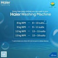 Automatic Washing Machine 15 KG Haier Pillow Drum European Style panel HWM 150-1678ES - (Installment) ET