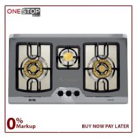 Nasgas DG-333 BK Steel Top Built In Hob Autoignition non stick paint coated On Installments By OnestopMall