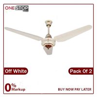 Super Asia Smart Antique AC DC Pack Of 2 Inverter Ceiling Fan 56 Inch Remote Control Option On Installments By OnestopMall