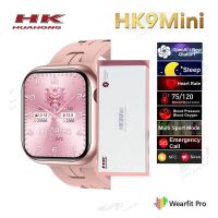 Newest HK9 Mini Smart Watch For Men Women Small 1.75 inch 41mm ChatGPT Compass NFC Music Heart Rate Bluetooth Call Sports Smartwatch (Pink) -  ON INSTALLMENT