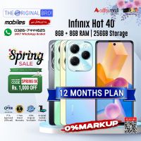 Infinix Hot 40 8GB RAM 256GB Storage | PTA Approved | 1 Year Warranty | Installment - The Original Bro