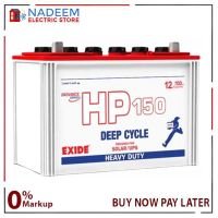 EXIDE HP150 Deep Cycle Lead Acid Unsealed UPS & Solar Battery Without Acid On Installment