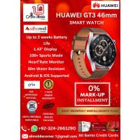 HUAWEI GT3 46mm (Leather Brown) Smart Watch Android & IOS Supported For Men & Women On Easy Monthly Installments By ALI's Mobile