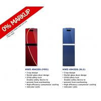 Homage 3 Tap with Refrigerator Cabinet HWD-49432G Glass Door Water Dispenser Red & Blue Color Free Shipping On Installment