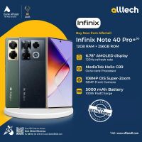 Infinix Note 40 Pro Plus 5G 12GB-256GB | 1 Year Warranty | PTA Approved | Non Installments By ALLTECH