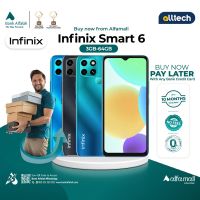 Infinix Smart 6 3GB-64GB | PTA Approved | 1 Year Warranty | Installment With Any Bank Credit Card Upto 10 Months | ALLTECH