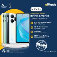 Infinix Smart 8 4GB-64GB | 1 Year Warranty | PTA Approved | Non Installments By ALLTECH