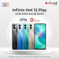 Infinix Hot 12 Play 64GB 4GB RAM Dual Sim - Active - Same Day Delivery Only For Karachi-052