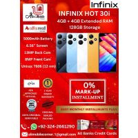 INFINIX HOT 30I (4GB+4GB EXTENDED RAM & 128GB ROM) On Very Easy Monthly Installments By ALI's Mobile
