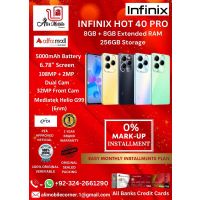 INFINIX HOT 40 PRO (8GB+8GB EXTENDED RAM & 256GB ROM) On Easy Monthly Installments By ALI's Mobile