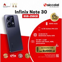 Infinix Note 30 8GB-256GB | 1 Year Warranty | PTA Approved | Monthly Installment By Siccotel Upto 12 Months