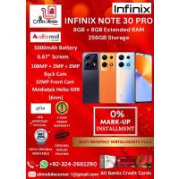 INFINIX NOTE 30 PRO (8GB + 8GB EXTENDED RAM & 256GB ROM) WITH FREE WIRELESS CHARGER On Easy Monthly Installments By ALI's Mobile