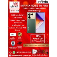 INFINIX NOTE 40 PRO (12GB + 12GB EXTENDED RAM 256GB ROM) WITH FREE WIRELESS CHARGER On Easy Monthly Installments By ALI's Mobile