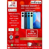 INFINIX SMART 7 (4GB+3GB EXTENDED RAM & 64GB ROM) On Easy Monthly Installments By ALI's Mobile