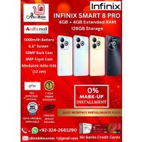 INFINIX SMART 8 PRO (4GB RAM AND 128GB ROM) On Easy Monthly Installments By ALI's Mobile