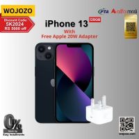 Apple iPhone 13 128GB Black PTA Approved with Official Warranty and Free 20W Original Mercantile Adapter on Installments